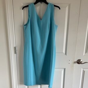 NWT Anne Klein Siren Blue Sleeveless Dress Size 12